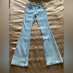Frame Denim Sky Blue Le Flare Jeans